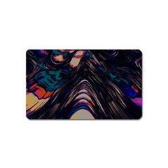 Pattern Texture Fractal Colorful Magnet (name Card) by Wegoenart