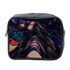 Pattern Texture Fractal Colorful Mini Toiletries Bag (two Sides)