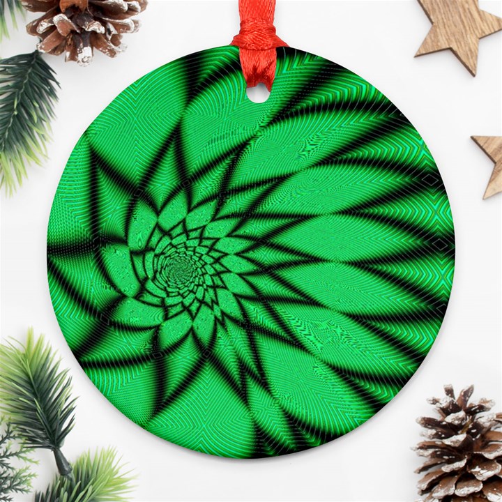 The Fourth Dimension Fractal Ornament (Round)