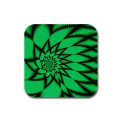 The Fourth Dimension Fractal Rubber Square Coaster (4 Pack)  by Wegoenart