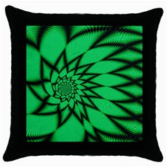 The Fourth Dimension Fractal Throw Pillow Case (black) by Wegoenart