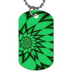 The Fourth Dimension Fractal Dog Tag (one Side) by Wegoenart