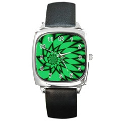 The Fourth Dimension Fractal Square Metal Watch by Wegoenart