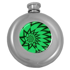 The Fourth Dimension Fractal Round Hip Flask (5 Oz) by Wegoenart