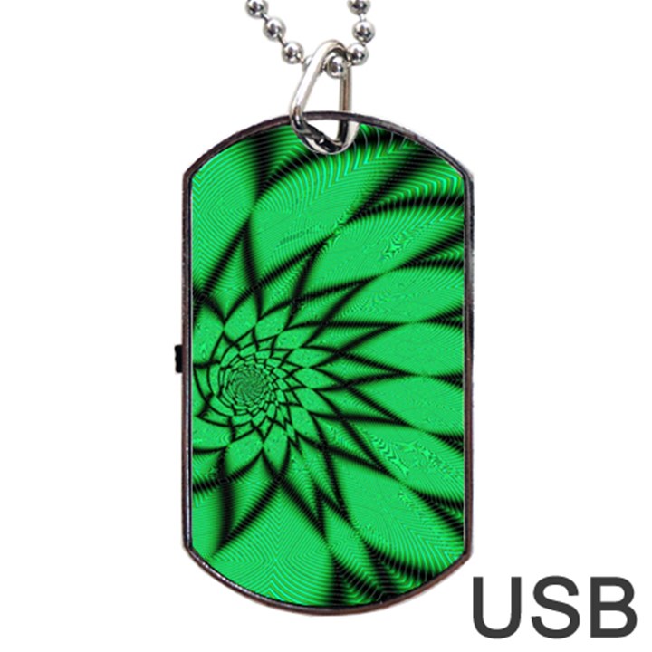 The Fourth Dimension Fractal Dog Tag USB Flash (Two Sides)