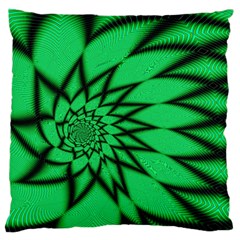 The Fourth Dimension Fractal Large Flano Cushion Case (one Side) by Wegoenart