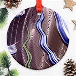 Art Design Decoration Card Color Round Ornament (Two Sides) Front