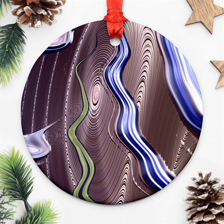 Art Design Decoration Card Color Round Ornament (Two Sides)