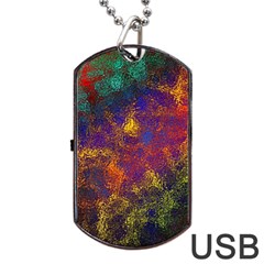 Pattern Background Wallpaper Dog Tag Usb Flash (two Sides) by Wegoenart