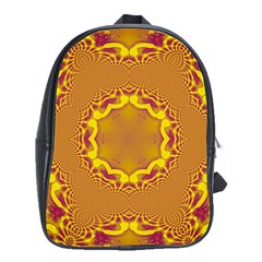 Abstract Fractal Pattern Washed Out School Bag (large) by Wegoenart