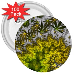 Fractal Mobius Dragon Marijuana 3  Buttons (100 pack) 