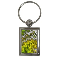 Fractal Mobius Dragon Marijuana Key Chains (Rectangle) 