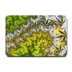 Fractal Mobius Dragon Marijuana Small Doormat 