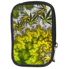 Fractal Mobius Dragon Marijuana Compact Camera Leather Case