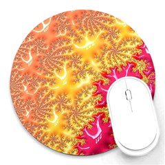 Fractal Math Mathematics Science Round Mousepads by Wegoenart