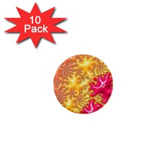 Fractal Math Mathematics Science 1  Mini Buttons (10 Pack)  by Wegoenart