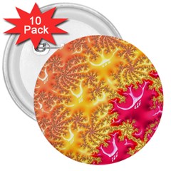 Fractal Math Mathematics Science 3  Buttons (10 Pack)  by Wegoenart