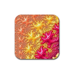 Fractal Math Mathematics Science Rubber Coaster (square)  by Wegoenart