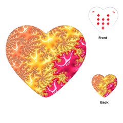 Fractal Math Mathematics Science Playing Cards (heart) by Wegoenart