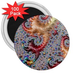 Fractal Artwork Design Pattern 3  Magnets (100 Pack) by Wegoenart