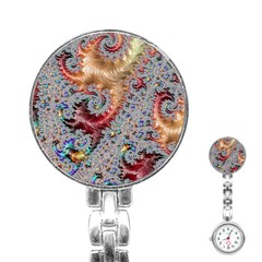 Fractal Artwork Design Pattern Stainless Steel Nurses Watch by Wegoenart