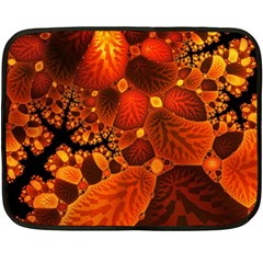 Leaf Autumn Nature Background Double Sided Fleece Blanket (mini) 