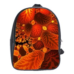 Leaf Autumn Nature Background School Bag (xl) by Wegoenart