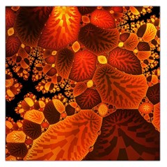 Leaf Autumn Nature Background Large Satin Scarf (square) by Wegoenart