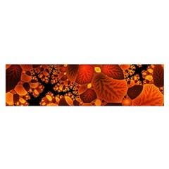 Leaf Autumn Nature Background Satin Scarf (oblong) by Wegoenart