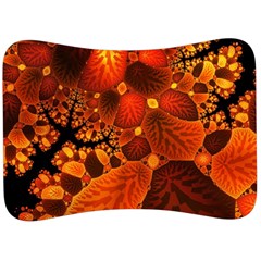 Leaf Autumn Nature Background Velour Seat Head Rest Cushion by Wegoenart