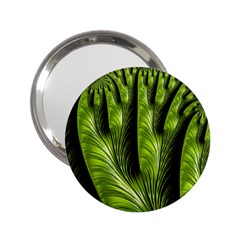 Fractal Background Abstract Green 2 25  Handbag Mirrors by Wegoenart