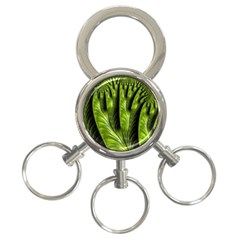 Fractal Background Abstract Green 3-ring Key Chains by Wegoenart