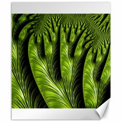 Fractal Background Abstract Green Canvas 8  X 10  by Wegoenart