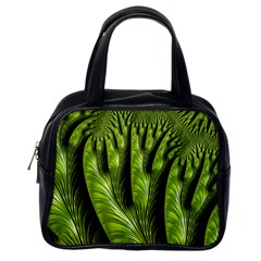 Fractal Background Abstract Green Classic Handbag (one Side) by Wegoenart