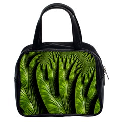 Fractal Background Abstract Green Classic Handbag (two Sides) by Wegoenart