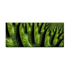 Fractal Background Abstract Green Hand Towel by Wegoenart