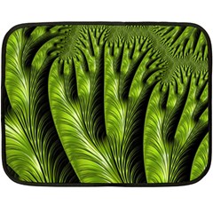 Fractal Background Abstract Green Double Sided Fleece Blanket (mini) 