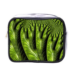 Fractal Background Abstract Green Mini Toiletries Bag (one Side) by Wegoenart