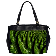 Fractal Background Abstract Green Oversize Office Handbag by Wegoenart