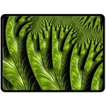 Fractal Background Abstract Green Fleece Blanket (Large)  80 x60  Blanket Front