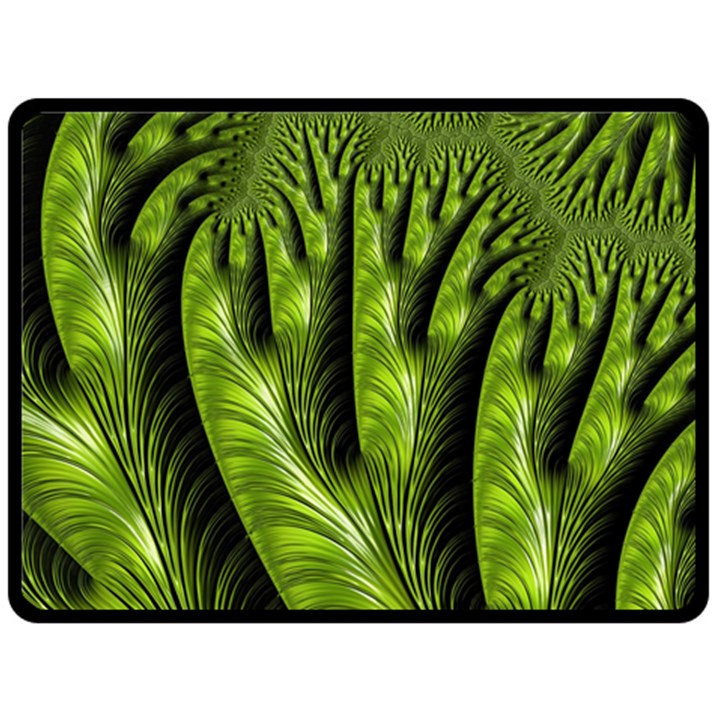 Fractal Background Abstract Green Fleece Blanket (Large) 