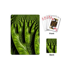 Fractal Background Abstract Green Playing Cards (mini) by Wegoenart