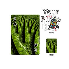 Fractal Background Abstract Green Playing Cards 54 (mini) by Wegoenart