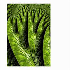 Fractal Background Abstract Green Small Garden Flag (two Sides)