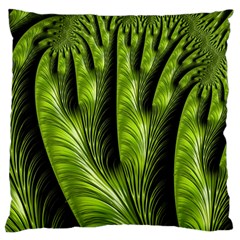 Fractal Background Abstract Green Large Cushion Case (two Sides) by Wegoenart