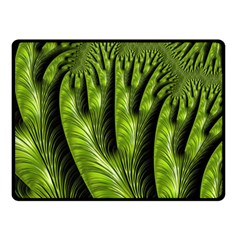 Fractal Background Abstract Green Double Sided Fleece Blanket (small)  by Wegoenart