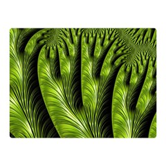 Fractal Background Abstract Green Double Sided Flano Blanket (mini)  by Wegoenart