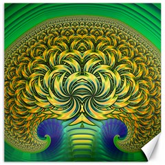 Fractal Tree Abstract Fractal Art Canvas 12  X 12  by Wegoenart