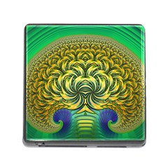 Fractal Tree Abstract Fractal Art Memory Card Reader (square 5 Slot) by Wegoenart