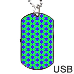 Background Pattern Structure Dog Tag Usb Flash (one Side) by Wegoenart